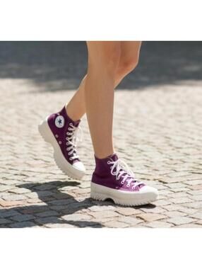 Converse All Star Lugged Platform High Tops, Ladies Sz 9 Mens 7, Fuschia